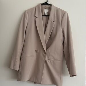 H&M Women's khaki oversized double breast Blazer